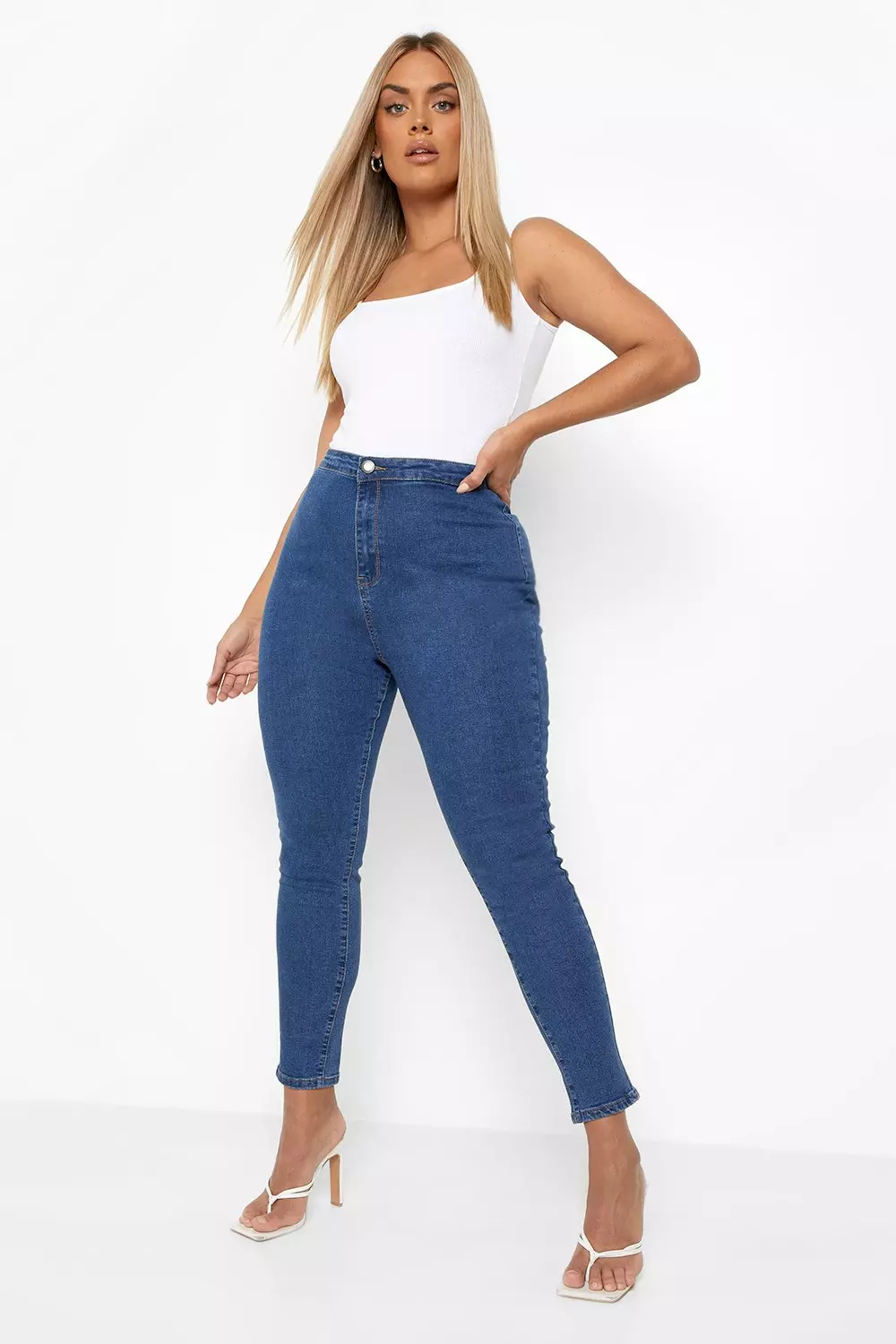 Plus size super store stretch skinny jeans